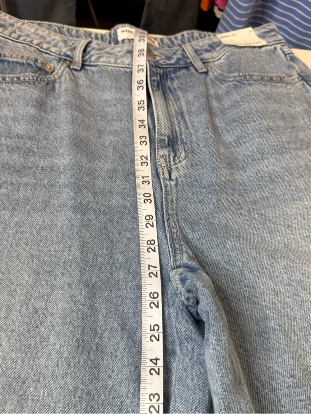 Marc New York Barrel Leg Jeans Size 14 Light Wash High Rise Denim - Picture 5 of 11